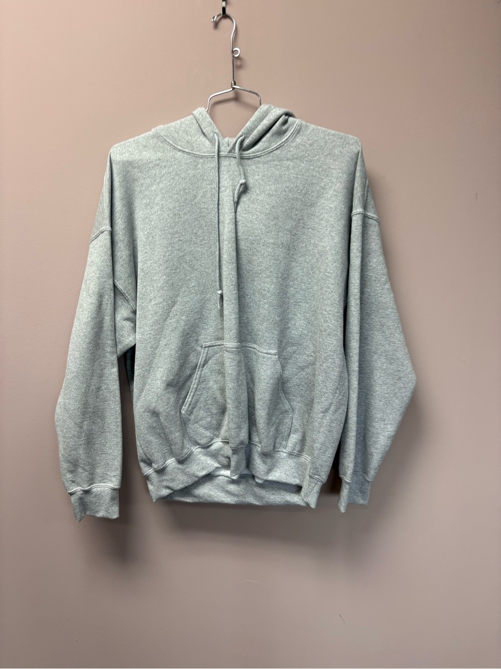 Gildan DryBlend Hoodie Mens XL Gray Heather Pullover Sweatshirt Fleece Hooded